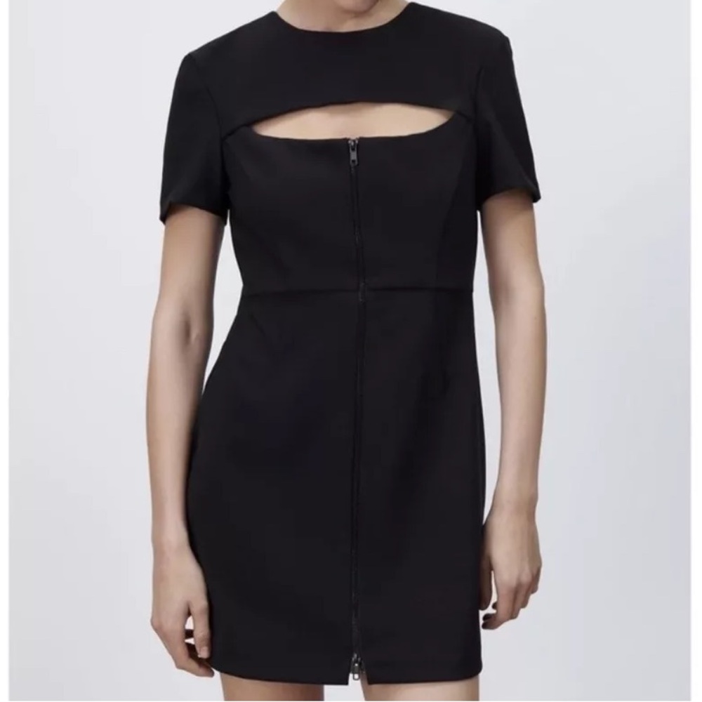 Zara Black Zip Dress